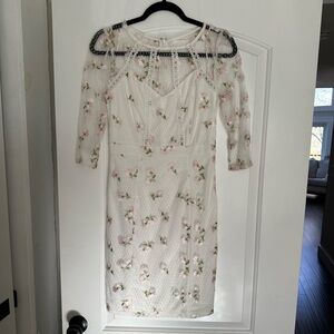 NWT white floral pencil dress.